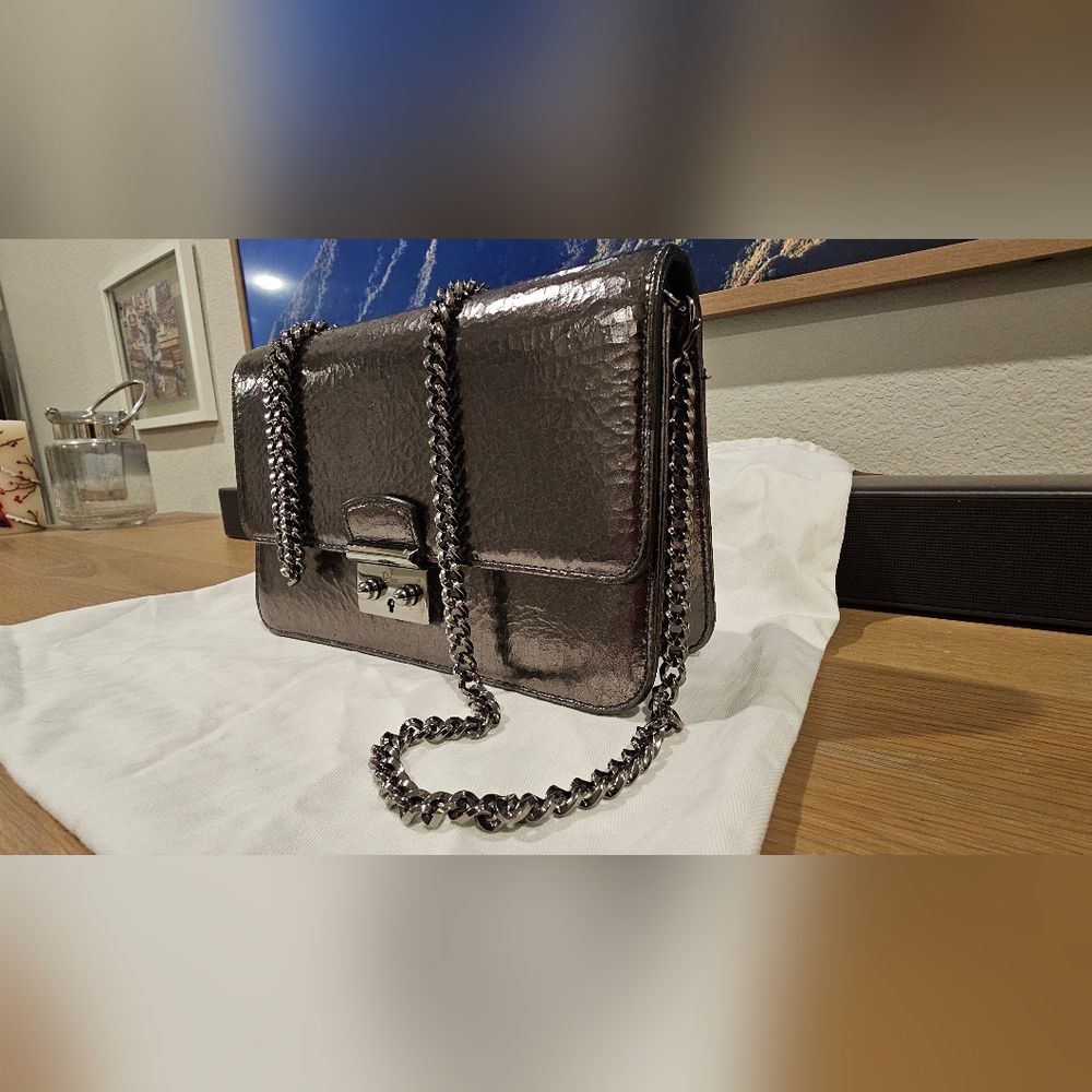 Dior Metallic Silver Chain Bag - Picture 3 of 8